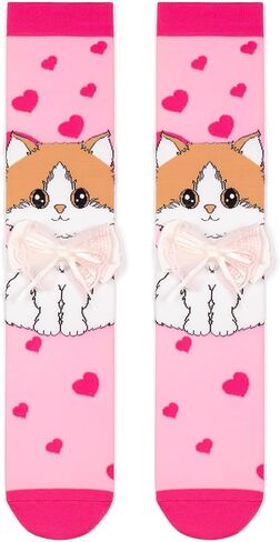 Crazy Socks for Kids - Cute Knee High Silly Socks Funny Style Colorful Cute Animal Knee High Socks for 3-12 Years Kids in Saudi Arabia
