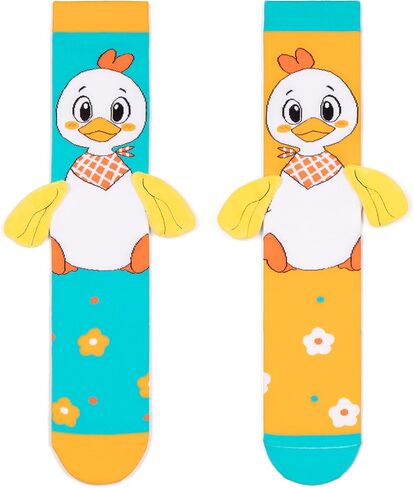 Crazy Socks for Kids - Cute Knee High Silly Socks Funny Style Colorful Cute Animal Knee High Socks for 3-12 Years Kids in Saudi Arabia