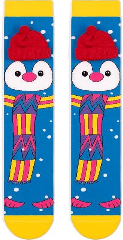 Crazy Socks for Kids - Cute Knee High Silly Socks Funny Style Colorful Cute Animal Knee High Socks for 3-12 Years Kids in Saudi Arabia