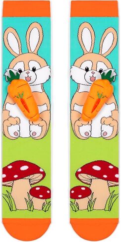 Crazy Socks for Kids - Cute Knee High Silly Socks Funny Style Colorful Cute Animal Knee High Socks for 3-12 Years Kids in Saudi Arabia