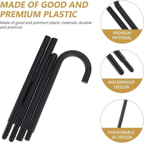 VOSAREA 2pcs Magician Crutch Sticks Decorative Party Crutch Cosplay Dance Cane Entertainment Toys Party Performance Holiday Props (Four Sections) in Saudi Arabia