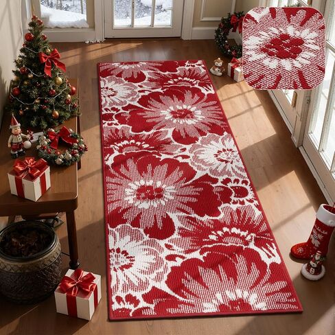 سجادة Findosom Hallway Runner مقاس 2x8، سجادة عداء غير قابلة للانزلاق عالية ومنخفضة وقابلة للغسل مع دعم مطاطي، سجادة Boho للمطبخ، المدخل، غرفة النوم، الغسيل، أسود وبيج in Saudi Arabia