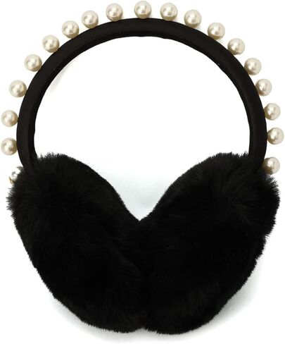 Kate Spade Women's Pearl Embellished Earmuff, Stylish Winter Fashion Accessory for Cold Weather in Saudi Arabia