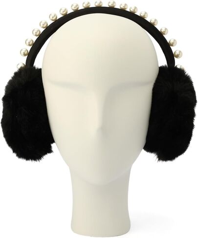 Kate Spade Women's Pearl Embellished Earmuff, Stylish Winter Fashion Accessory for Cold Weather in Saudi Arabia