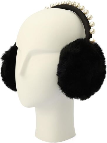 Kate Spade Women's Pearl Embellished Earmuff, Stylish Winter Fashion Accessory for Cold Weather in Saudi Arabia