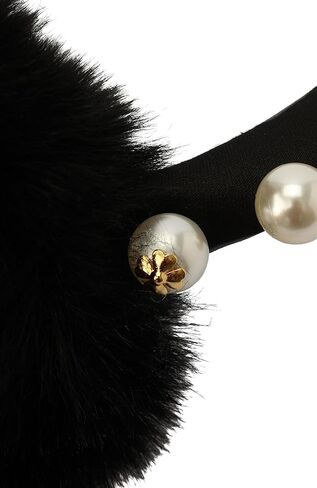 Kate Spade Women's Pearl Embellished Earmuff, Stylish Winter Fashion Accessory for Cold Weather in Saudi Arabia