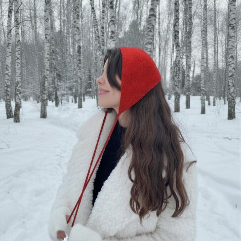 Winter Ear Warmers for Women Muffs Balaclava Head Knit Hooded Scarf Ear Protection Hat Cover Wrap Scarves Hijab Cap in Saudi Arabia