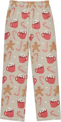 Pajama Bottoms, Christmas Pajamas Long Pant Lounge Wear Casual Elastic Waist Sleep Pants Soft Pjs Sleepwear in Saudi Arabia