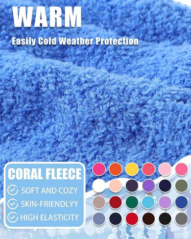 24 Pairs Toddler Winter Gloves Knitted Warm Full Fingers Fluffy Gloves Soft Lightweight Kids Mittens for Boys Girls in Saudi Arabia