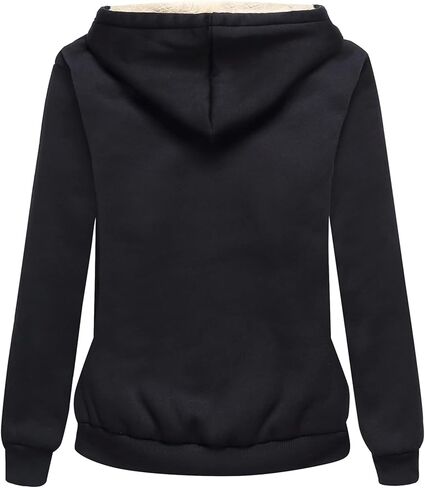 Little Beauty Womens Zip Up Hoodies Winter Thick Fleece Lined Hooded Jacket Casual Cozy Warm Sweatshirt Coat in Saudi Arabia