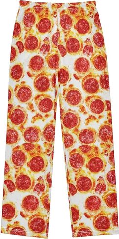 Pajama Pants Pizza Pepperoni Pattern Soft Pajama Sleep Pant Long Pj Bottoms S in Saudi Arabia