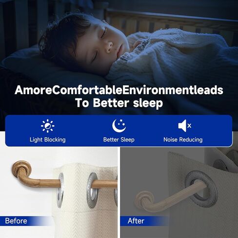 قضبان ستائر خشبية للنوافذ: قضيب ستارة قابل للتعديل بقطر 1 بوصة من 48 بوصة إلى 84 بوصة، التفاف معتم بنمط حبيبات خشبية حول قضيب النافذة للداخل والخارج، جميع المعادن in Kuwait