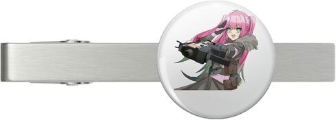 Favorite Vintage Anime Girl With Gun Believing These Boys Girls Silver Tie Clip Tie Bar Veteran Gift in Saudi Arabia