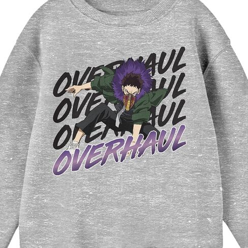 Bioworld My Hero Academia Overhaul Youth Gray Crew Neck Sweatshirt in Kuwait