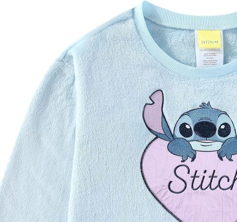 Disney Lilo & Stitch Girls Crewneck Wubby Fleece Pullover Sweatshirt for Big Kids in Saudi Arabia