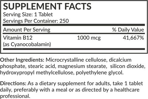Futurebiotics Vitamin B12 1000mcg Vegetarian Friendly Non-GMO, 250 Tablets in Saudi Arabia