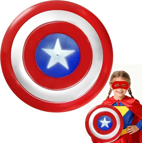 11.8 inch Captain Shield Costume,Hero Prop Cosplay Shields Toy for Halloween Party Decor,Birthday Gift,Red in Saudi Arabia