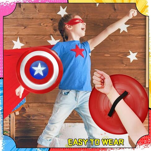 11.8 inch Captain Shield Costume,Hero Prop Cosplay Shields Toy for Halloween Party Decor,Birthday Gift,Red in Saudi Arabia