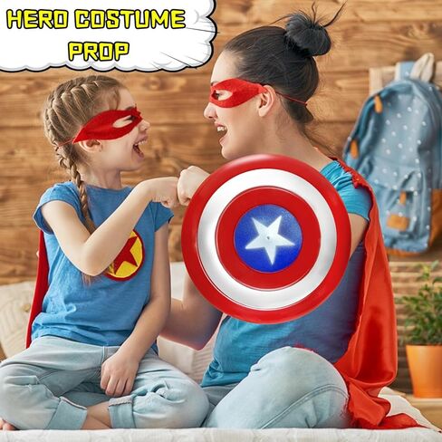 11.8 inch Captain Shield Costume,Hero Prop Cosplay Shields Toy for Halloween Party Decor,Birthday Gift,Red in Saudi Arabia