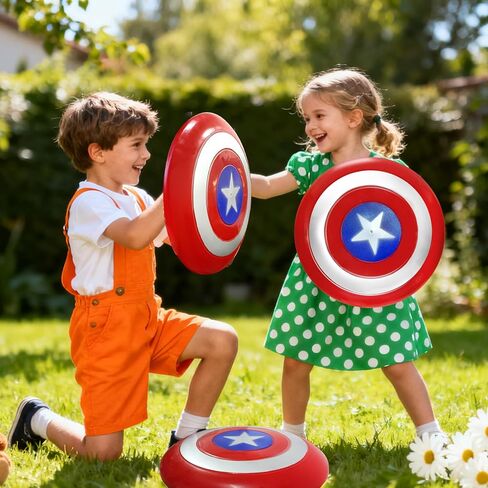 11.8 inch Captain Shield Costume,Hero Prop Cosplay Shields Toy for Halloween Party Decor,Birthday Gift,Red in Saudi Arabia