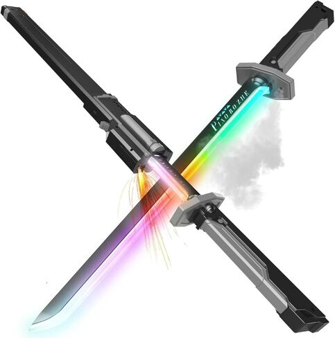 Sparking Sword - 31.5" LED Blade with Realistic Hit Sound & Fog Mist Effect | USB-C Rechargeable for Cosplay, Rave in Saudi Arabia