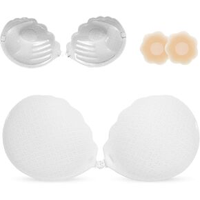 Push Up Sticky Bra, Thick Padded Adhesive Invisible Backless Strapless Bra for Women in Saudi Arabia