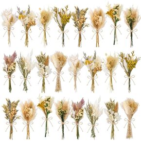 12/24 PCS Charming Dried Flowers Bouquet for Vase Various Dried Wildflowers with Stems Mini Handmade Wildflowers Natural Real Flowers Bulk Flowers Craft (Various Series, 12 PCS) in Saudi Arabia