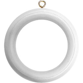 حلقات قضيب ستائر خشبية BH05768 من Bulk Hardware مع عين لولبية، القطر الداخلي 40 مم، القطر الخارجي 60 مم - أبيض، عبوة من 24 قطعة in Kuwait
