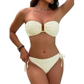Blooming Jelly Women Bandeau Bikini Sets with Strap Sexy Two Piece Bathing Suit U-Wire Swimsuits in Saudi Arabia