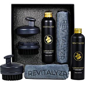 Premium Shoe Cleaning Kit – Sneaker Cleaner for Leather, Suede, Nubuck, Canvas – Includes 200ml Cleaning Solution, Ergonomic Brush, Microfiber Cloth in Saudi Arabia