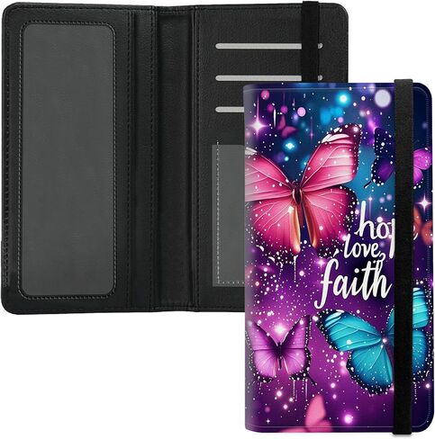 غطاء دفتر شيكات جلدي للرجال والنساء - محفظة حامل دفتر شيكات RFID مع فتحة قلم، مقسم شفاف - تصميم نحيف متين للشيكات والأجزاء المكررة، أزهار الكرز على شكل جمجمة in Kuwait