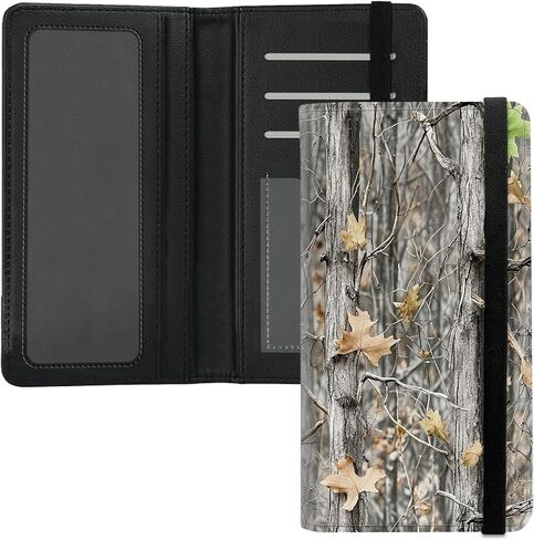 Leather Checkbook Cover for Men & Women - RFID Blocking Checkbook Holder Wallet with Pen Slot,Clear Divider - Slim Durable Design for Checks & Duplicate Stubs,Skull Cherry Blossoms in Saudi Arabia