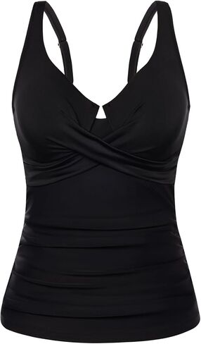 Hanna Nikole Tankini Tops for Women, Push Up Underwire Swimsuits, Removable Padded Bathing Suit, Tops Only in Saudi Arabia