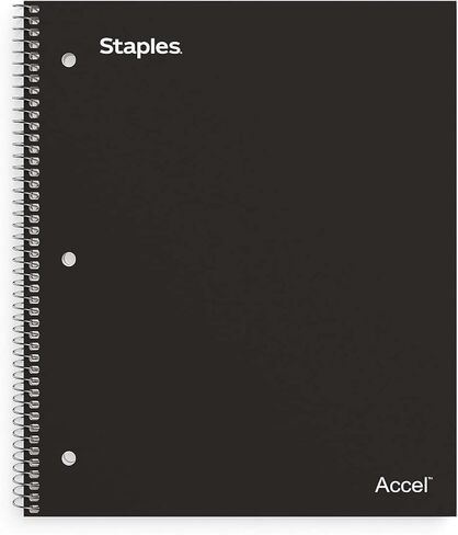 Staples 919362 Accel Durable Poly Cover 1 Sub Notebook College Ruled 8.5-Inch x11-Inch Teal in Kuwait