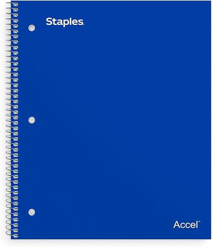 Staples 919362 Accel Durable Poly Cover 1 Sub Notebook College Ruled 8.5-Inch x11-Inch Teal in Kuwait