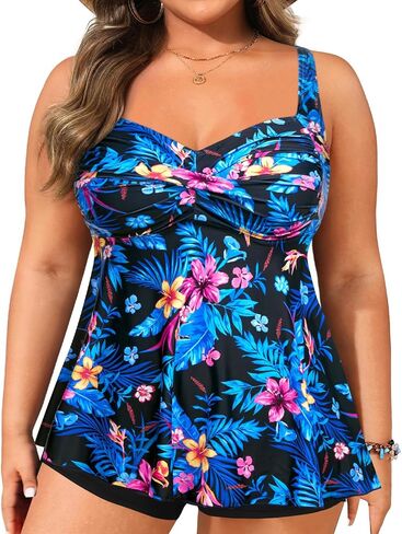 Aqua Eve Plus Tankini Tops for Women Only Swimwear Top Bathing Suits Flowy Swimsuit Top in Saudi Arabia