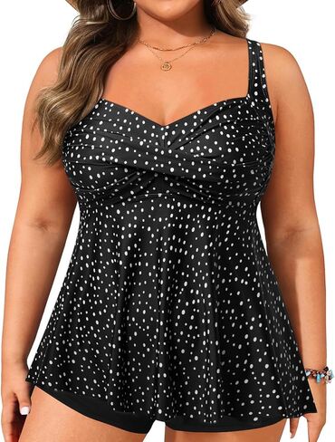 Aqua Eve Plus Tankini Tops for Women Only Swimwear Top Bathing Suits Flowy Swimsuit Top in Saudi Arabia