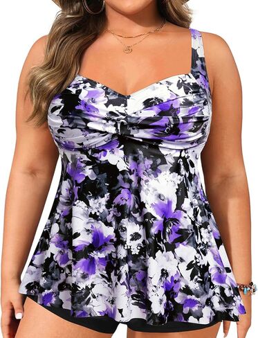 Aqua Eve Plus Tankini Tops for Women Only Swimwear Top Bathing Suits Flowy Swimsuit Top in Saudi Arabia
