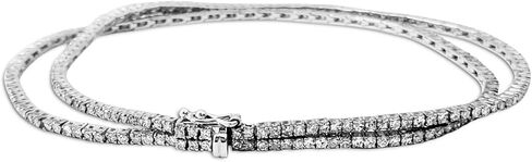10K Gold 1.0 Cttw Round Brilliant Cut Diamond Rectangular Link Tennis Bracelet (H-I Color, SI2-I1 Clarity) - 7" - Choice of Metal Colors in Saudi Arabia