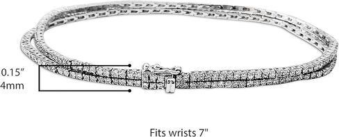 10K Gold 1.0 Cttw Round Brilliant Cut Diamond Rectangular Link Tennis Bracelet (H-I Color, SI2-I1 Clarity) - 7" - Choice of Metal Colors in Saudi Arabia