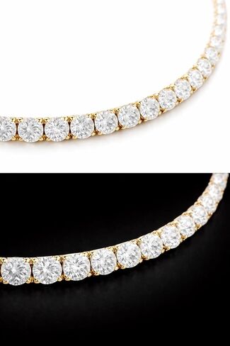 14K Gold Plated2 mm Cubic Zirconia Tennis Bracelet,Gold Bracelets for Women Size 6.5-7.5 Inch for Women, Round Cut Cubic Zirconia, Classic Elegant Design, Secure Clasp, Gift Ready in Saudi Arabia