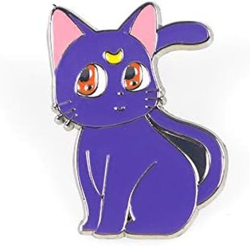 Anime Source Sailor Moon Luna Black Purple Cat Usage Tsukino Lapel Pin Jewelry Girls Cosplay Guardian Brooch in Saudi Arabia