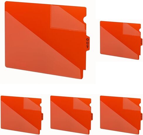 Smead End Tab Poly Out Guide, Two-Pocket Style, Center Position Tab, Legal Size, Red, 50 per Box (61970) in Saudi Arabia