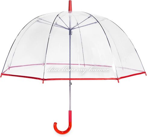 kate spade new york Clear Umbrella for Rain, Large Vinyl Bubble Umbrella (Drier Than My Humor) in Saudi Arabia