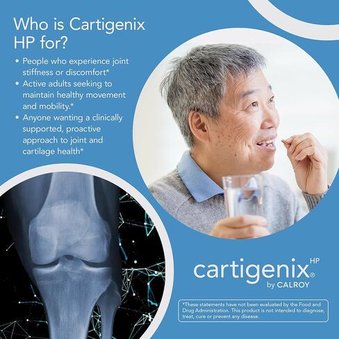 مكمل دعم المفاصل والغضاريف من Calroy Cartigenix HP - للرجال والنساء - يدعم المرونة والحركة والراحة - 60 كبسولة نباتية in Saudi Arabia