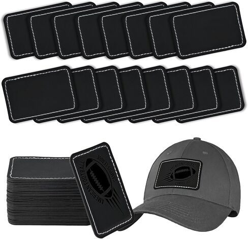 60 Pcs Blank Leatherette Hat Patches and Adhesive Laser Artificial Leather Round Patches, Artificial Leather Patches for Hats Custom Fabric Repair Seam Laser Supplies in Saudi Arabia