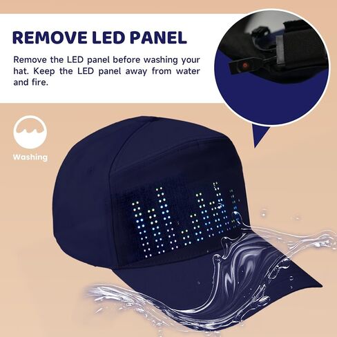 قبعة بيسبول LED مزودة بتقنية البلوتوث - رسائل قابلة للتخصيص للحفلات وأعياد الميلاد والهدايا in Kuwait