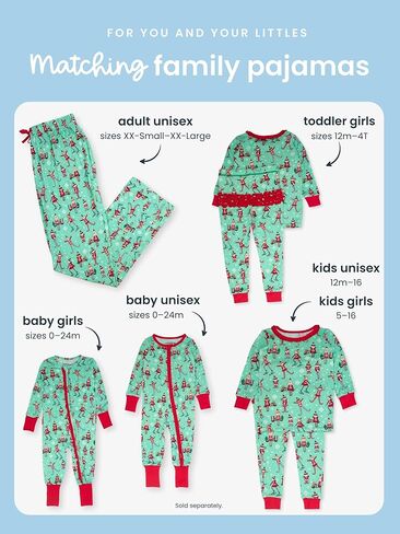 RuffleButts SoftSnooze Holiday Family Matching Pajama Sets in Saudi Arabia