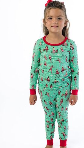 RuffleButts SoftSnooze Holiday Family Matching Pajama Sets in Saudi Arabia