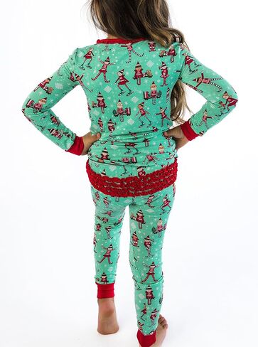 RuffleButts SoftSnooze Holiday Family Matching Pajama Sets in Saudi Arabia